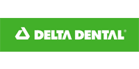 Delta Dental logo with green background and white text