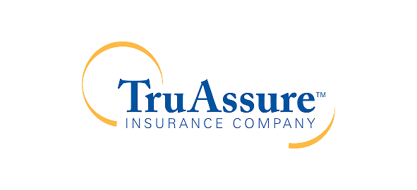 TruAssure Insurance Company logo with blue text and orange curved design element